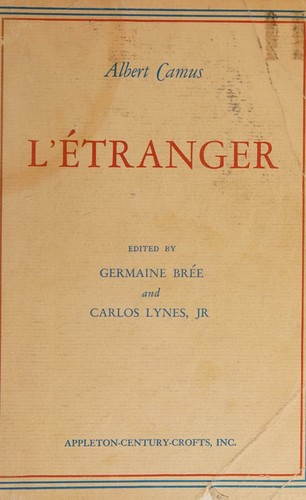 Albert Camus: L'étranger (1955, Appleton-Century-Crofts)
