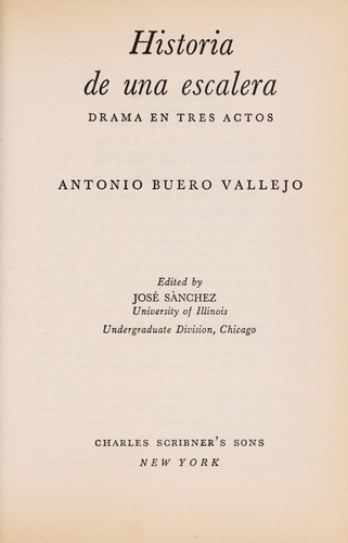Antonio Buero Vallejo: Historia de una escalera (Paperback, Spanish language, 1955, Charles Scribner's Sons)